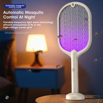 Elektrikli sivrisinek katili USB şarj edilebilir elektrikli sivrisinek katili sinek sineklik tuzağı UV ışık ile böcek tuzağı 3000V