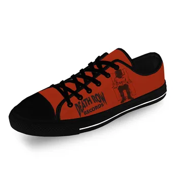 Death Row Kayıtları Düşük Üst Sneakers Mens Womens Genç rahat ayakkabılar Tuval koşu ayakkabıları 3D Baskı Nefes Hafif ayakkabı