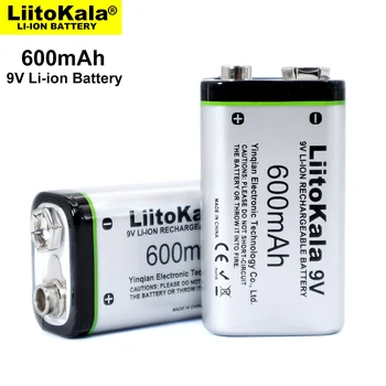 LiitoKala 600mAh 9V li-ion pil 6F22 9V şarj edilebilir pil İçin Mikrofon Multimetre RC Oyuncaklar ısı tabancası
