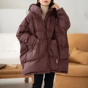 Kış Ceket kadın Yeni Kore Gevşek 90 Beyaz Ördek Aşağı Ceket İpli Yüksek Kaliteli Sıcak şişme ceket kadınlar 2023