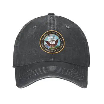 Yeni Kişiselleştirilmiş Pamuk Donanma beyzbol şapkası Güneş Koruma Kadın erkek Ayarlanabilir Amerika Askeri Amblemi Baba Şapka Sonbahar