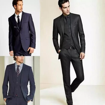 (Ceket + Pantolon)2019 Yeni Resmi Smokin Takım Elbise Erkek Düğün Takım Elbise Slim Fit İş Damat Takım Elbise Seti S-4 XL Elbise Takım Elbise Smokin Erkekler İçin