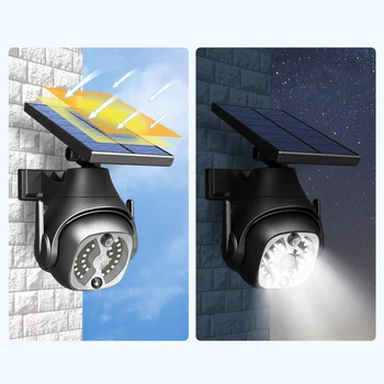 4 adet Su Geçirmez Sahte Gözetim Mini Güvenlik Kameraları Açık Güneş pilli led hareket sensörlü ışık Bahçe İçin