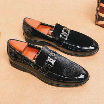 Balo Ayakkabı Erkekler Klasik Kuaför Resmi ayakkabı Erkekler Zarif Lüks Marka Erkekler parti ayakkabıları Lüks tasarım ayakkabı Erkek Ayakkabı