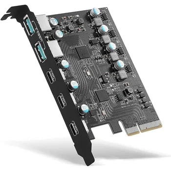 PCIe USB 3.2 Gen 2 Adaptör Kartı PCI Genişleme Kartı PCI-E-on Kartları Yükseltici için PC /8/7 ve