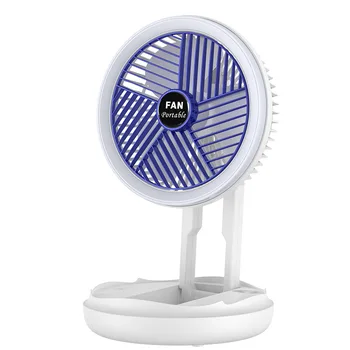 USB Şarj Katlanabilir Masa Fanı Duvara Monte tavanda asılı Fan ile led ışık 4 Hız Ayarlanabilir Ev Odası İçin Hava Soğutucu Fan