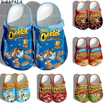 Komik Cheetos gıda Aperatif 3D Baskı Erkekler Kadınlar Klasik Takunya Terlik Ayakkabı EVA Hafif Sandalet Yaz Plaj Açık-3