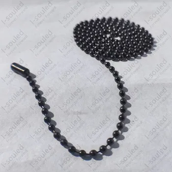 Ince Küçük Klasik 2.4 MM Siyah Titanyum Top zincir Kolye Hafiflik DIY Kendi Takı