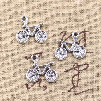 20 adet Charms Bisiklet Bisiklet 15x13mm Antik Yapma Kolye fit, Vintage Tibet Bronz Gümüş renk, DIY El Yapımı Takı