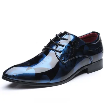 Erkek deri ayakkabı Moda Ofis Elbise Ayakkabı Çiçek Desen Erkekler Resmi Ayakkabı Lüks Damat Düğün Ayakkabı Erkekler Oxford Ayakkabı