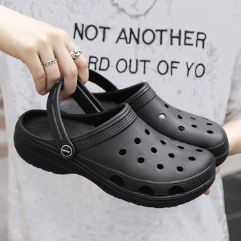 MHYTY Croc yeni sandalet erkek büyük boy plaj ayakkabısı erkekler giymek kadın rahat flip-flop bahçe ayakkabısı çiftler