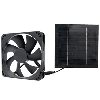 20W Güneş egzoz fanı Hava Çıkarıcı 6 İnç Mini Vantilatör güneş panelı Enerjili Fan Köpek Tavuk Evi Sera RV