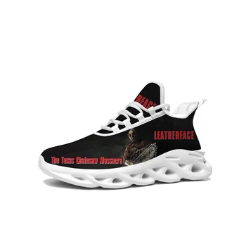 Texas Katliamı Leatherface Flats Sneakers Mens Womens Spor koşu ayakkabıları Yüksek Kalite DIY Sneaker özelleştirme Ayakkabı
