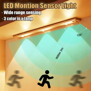 LED Gece Lambası USB şarj edilebilir Lamba hareket sensörlü LED ışık Mutfak Dolap Dolap Aydınlatma 20 cm/30 cm / 40 cm Alüminyum LED