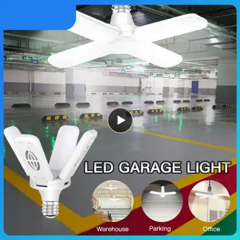 Garaj aydınlatma Led ampul ev yaprak ışık katlanabilir E27 vantilatör pervanesi lamba ev aletleri ayarlanabilir endüstriyel ışık endüstriyel