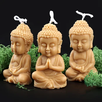 3D El Yapımı Buda Mum silikon kalıp Dıy Meditasyon İlahi Buda Tütsü Mum Alçı Yapma Kiti Sabun Kek Ev El Sanatları
