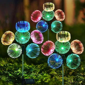 4 Adet Güneş açık havada 12 kafa denizanası ışıkları çim bahçeleri Peyzaj atmosfer LED balkon festivali parti dekorasyon çiçek lambaları