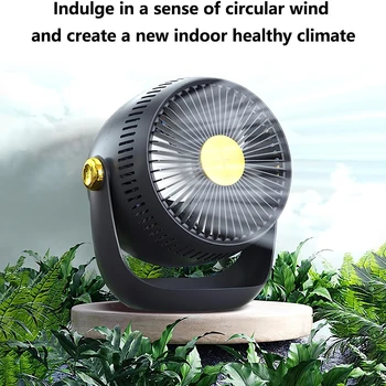 Taşınabilir Masaüstü Hava Sirkülasyon Fanı USB Şarj Edilebilir 3 Vitesli Hız Mini Dilsiz Duvara Monte Elektrikli Fan Ev Uzaktan Kumanda