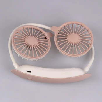 USB Şarj Edilebilir Yapraksız Sessiz Mini Hava Soğutma Fanı Taşınabilir Asılı Boyun Fanlar Klima Giyilebilir Boyun Fanlar