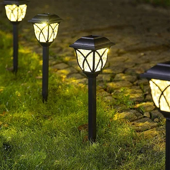 6 Adet Driveway Güneş Enerjili Kamp lambası LED dış mekan ışıkları Villa Ev Bahçe Manzara Yard sokak aydınlatma
