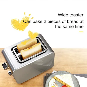Tost makinesi Ev Kahvaltı Tost Makinesi Paslanmaz Çelik Tost Makinesi Sürücü Thaws Tek tuşla Kullanım Akıllı merkezleme