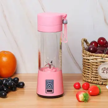 380 ml 6/4 Bıçakları Taşınabilir Elektrikli Meyve Sıkacağı Ev USB Şarj Edilebilir smoothie makinesi Karıştırıcılar Makinesi spor şişesi Meyve Suyu Sıkma Fincan