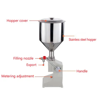 Manuel Gıda dolum makinesi Krem Bal Sıvı Macun Paketleme Ekipmanları Şampuan Suyu dolum makinesi