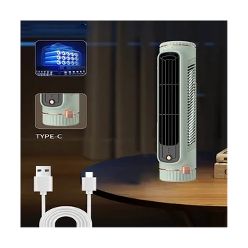 Taşınabilir Otomatik Uzaktan Klima, USB Kişisel Klima Mini Klima 3 Hızlı Elektrikli Fan Beyaz