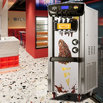 Dondurma Makinesi Ticari Küçük Dikey Masaüstü Dondurma Koni Dondurma Makinesi Otomatik Dondurma Makinesi Paslanmaz Çelik