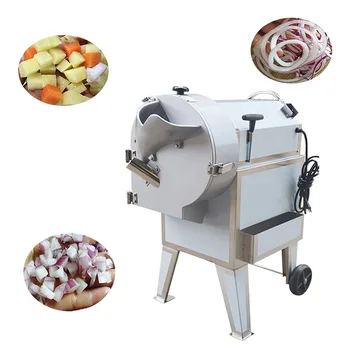 Otel Mutfak Ekipmanları Soğan Havuç Kıyıcı Dilimleme Endüstriyel Sebze Kesme Makinesi DENİZ yoluyla ÜCRETSİZ CFR