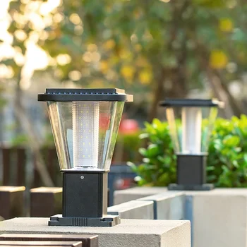 Sokak Kolye Güneş Ayağı Lambası Açık Led Güneş Far Villa Lambaları Sütun Bahçe Avlu Kapısı Dış Ayağı Aydınlatma