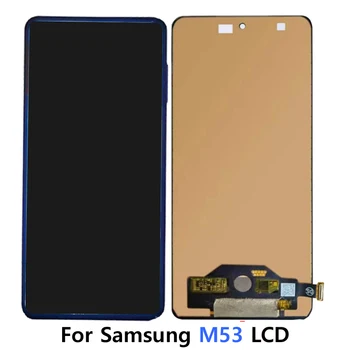 Orijinal Ekran Samsung Galaxy M53 İçin Çerçeve İle LCD Ekran Dokunmatik ekran digitizer Samsung M53 LCD