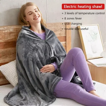 2023 USB Elektrikli Battaniye Isıtmalı Sıcak Şal isıtma pedi Giysi Güç Bankası Tarafından el ısıtıcı Ev Kış Krampları Yatak Odası Kamp