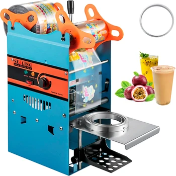 VEVOR manuel yapıştırma makinesi, Mavi Boba yapıştırma makinesi, ısıtmalı kabarcık süt çay yapıştırma makinesi