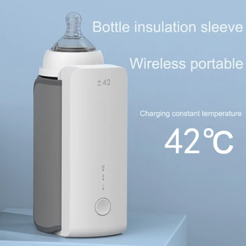 5200mAh USB Şarj Edilebilir biberon ısıtıcısı 6 Seviyeleri Sıcaklık Ayarı Ekran Anne Sütü Besleme gıda ısıtıcısı Çantası