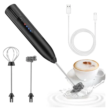 Süt köpürtücü Elektrikli Değnek, USB Şarj Edilebilir süt köpürtücü Elektrikli, Kahve Cappuccino Latte Sıcak Çikolata