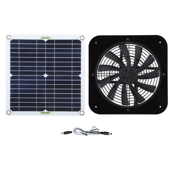 100W güneş panelı Fan Açık Taşınabilir Vantilatör egzoz fanı Plastik+Metal Tavuk Kümesleri İçin