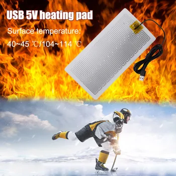 USB Isınma Gövde Paspaslar Taşınabilir 5V Masaj Isıtmalı Mat Tak Ve Çalıştır Kış İsıtıcı Levhalar Ayak Sıcak Mat Açık Kapalı