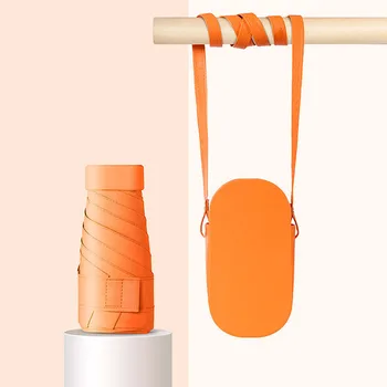 Mini altı kat şemsiye taşınabilir UV koruma şemsiye Doğum günü hediyesi