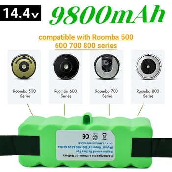 ıRobot Roomba 500 600 700 800 serisi 560 620 650 700 770 780 880 yeni 14.4 V 9800mAh şarj edilebilir lityum pil