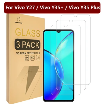 Mr. Kalkan [3-Pack] Ekran Koruyucu İçin Vivo Y27 / Vivo Y35 + / Vivo Y35 Artı [Temperli Cam] [Japonya Cam ile 9 H Sertlik]