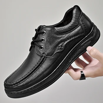 Yeni El dikiş Hakiki deri ayakkabı Erkekler Açık Nefes Erkekler Sneakers Casual deri erkek ayakkabısı Dantel-up Sıcak Satış ayakkabı
