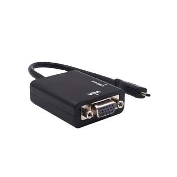 Ses ve Güç ile VGA Adaptörüne Mikro HDMI, Doğrudan Fabrika Satışları, VGA Dönüştürücü Kablosuna Mikro HDMI