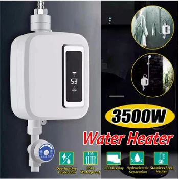 JY-018A, 220V su ısıtıcı Banyo Mutfak Anlık Elektrikli sıcak su ısıtıcı Musluk Sıcaklık Göstergesi Musluk Duş Tankless Musluk