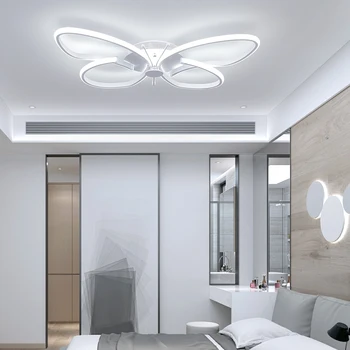 Modern LED lamba dimer led'li tavan lambası yatak odası mutfak aydınlatma kelebek şekilli çocuk odası dekorasyon tavan lambası