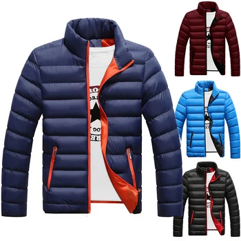 M-5XL Kış Yeni pamuklu ceket erkek Ayakta Boyun Hafif Pamuklu Ceket Renkli Sıcak Üst