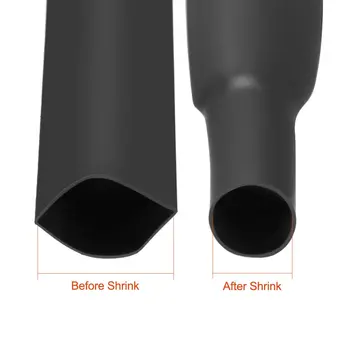 uxcell ısı Shrink boru 5/8 inç (16mm) Dia 26mm düz genişlik 2: 1 ısı Shrink hortum kablo sarma 3.3 ft temizle