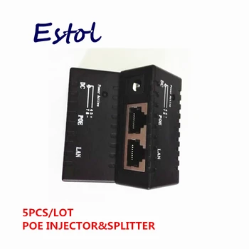 Sıcak satış 5 adet/grup PoE enjektör splitter modülü power over ethernet anahtarı konnektör adaptörü güç kaynağı