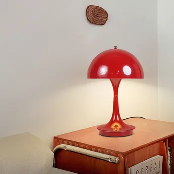 Danimarka Mantar Masa Lambası E27 Gece Lambası Yatak Odası Başucu Led Fener Ortaçağ Yaratıcı Karartma Dokunmatik Odası Dekoratif Fikstür
