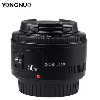Satılık Kamera Lensi YONGNUO YN50mm F1.8 MF YN 50mm F1. 8 AF Lens YN50 Diyafram Otomatik Odaklama Canon İçin NİKON DSLR İçin 50mm F1. 8 Lens